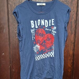 Letluv Women's Navy Graphic Tee